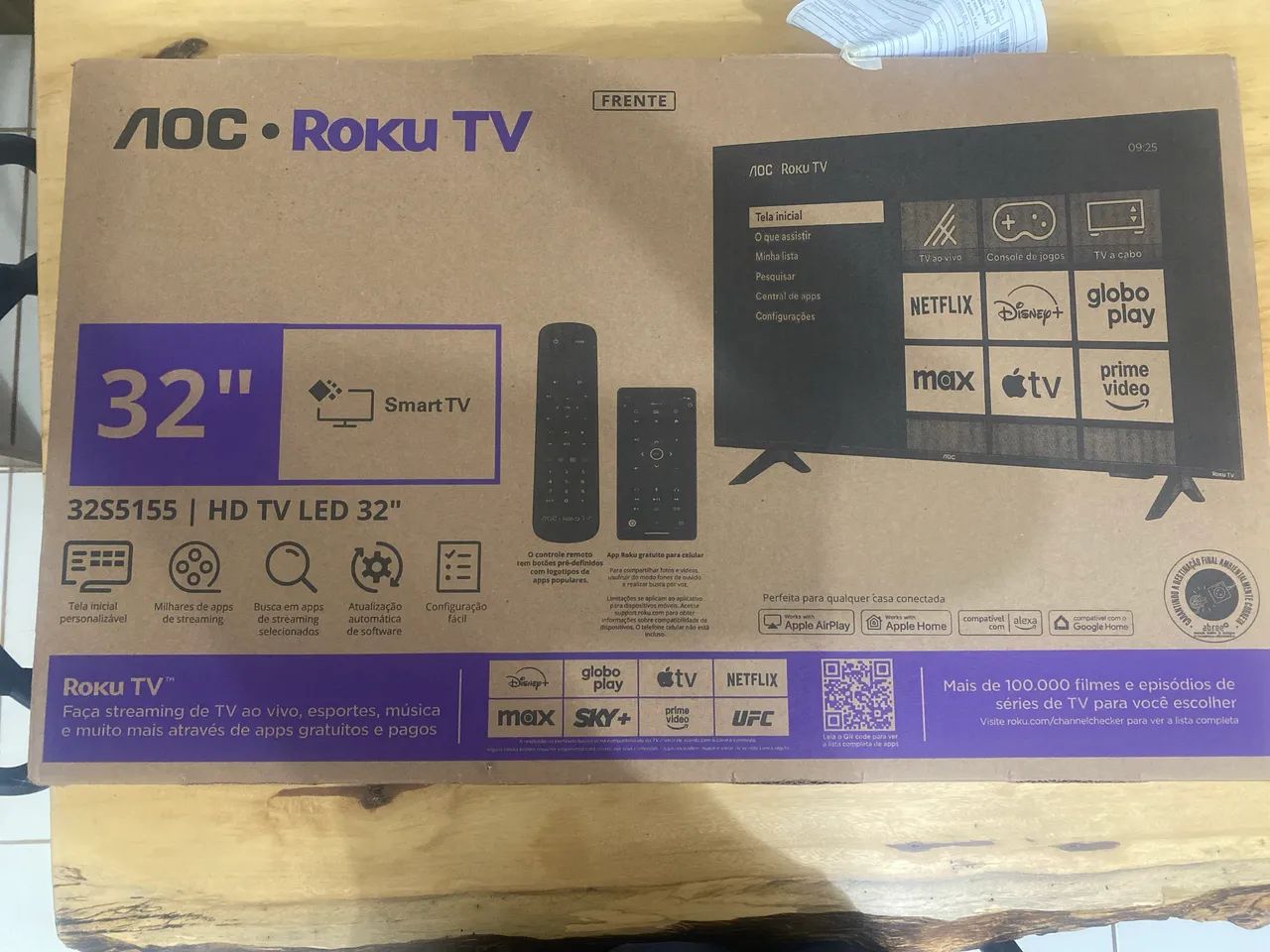 TELEVISÃO AOC COM ROKU TV | NOVA LACRADA | 32 POLEGADAS   - Foto 2