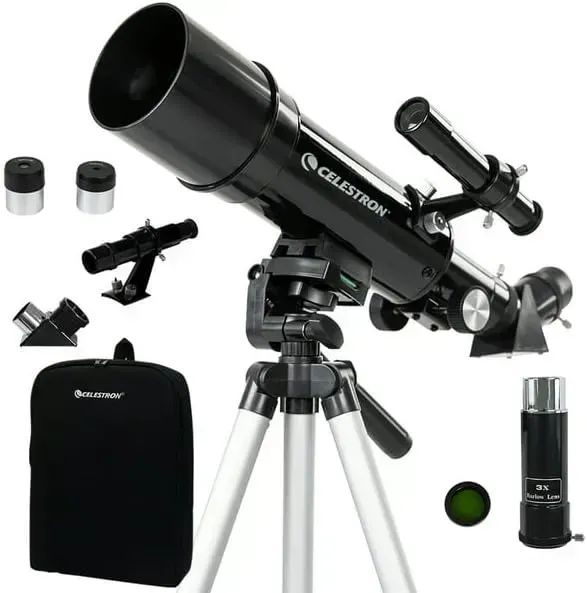 Telescópio Refrator Celestron Travel Scope 60 C/acessórios Preto