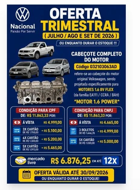 CABEÇOTE COMPLETO   (032103063AD)