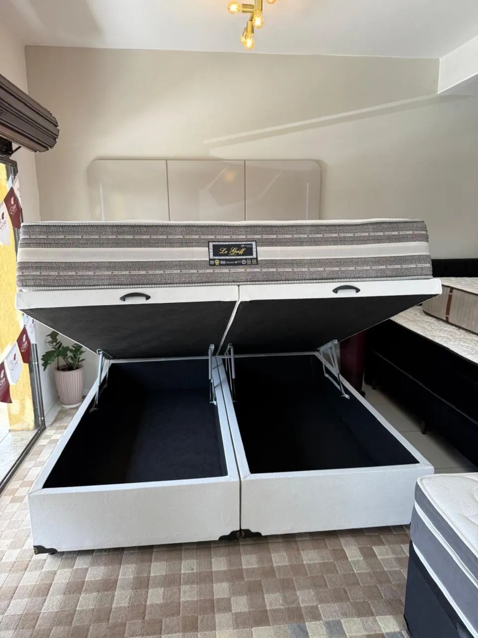 Cama box SUPER KING BAÚ COM COLCHÃO E CABECEIRA - Entrego!  - Foto 2