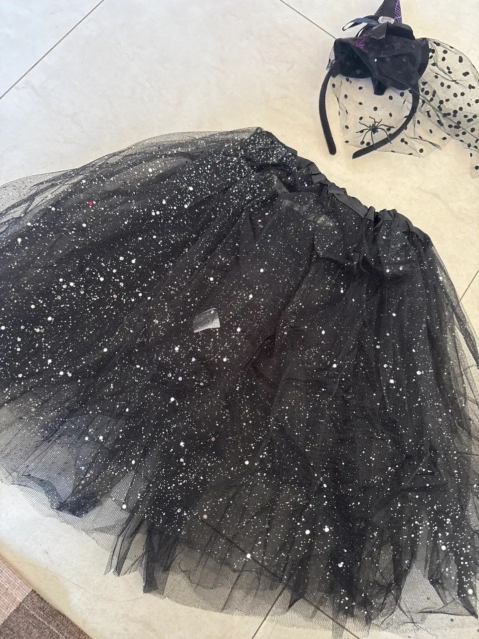 Saia tule preta + tiara bruxa  - Foto 3
