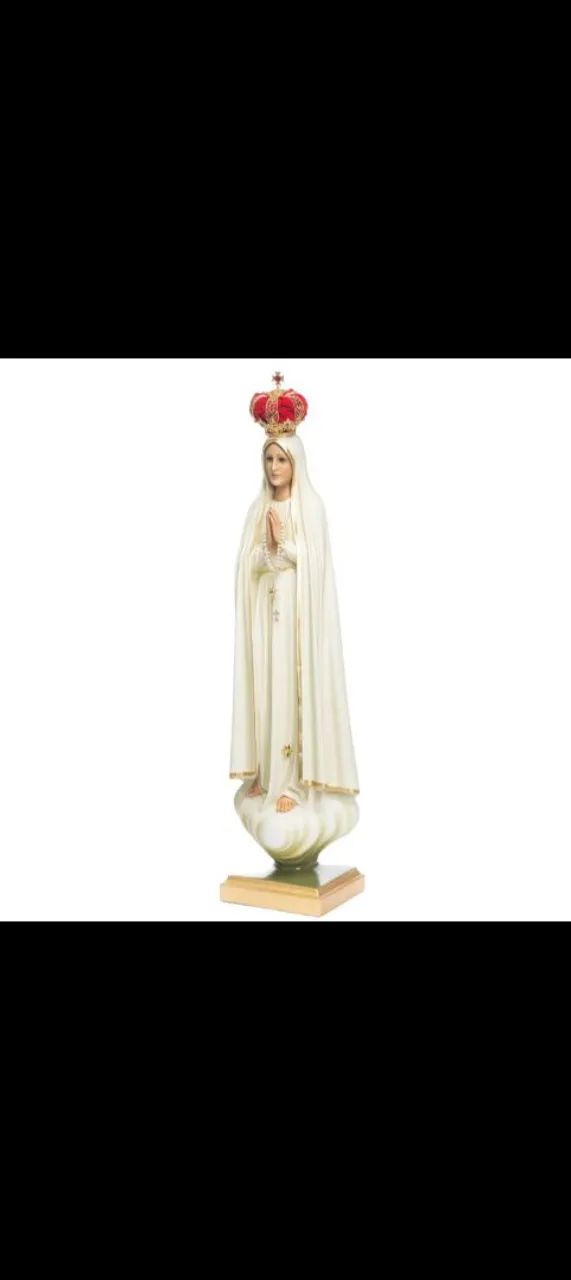 Imagem de Nossa Senhora de Fátima 120cm - Resina com Coroa | Nova - Foto 4