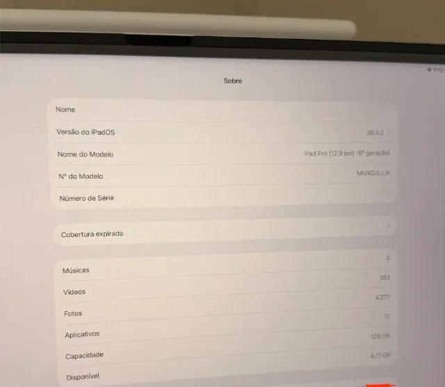 iPad Pro 12,9" (6ª geração, M2), 128 GB, Wi-Fi, prateado, com Magic Keyboard preto e Apple - Foto 4