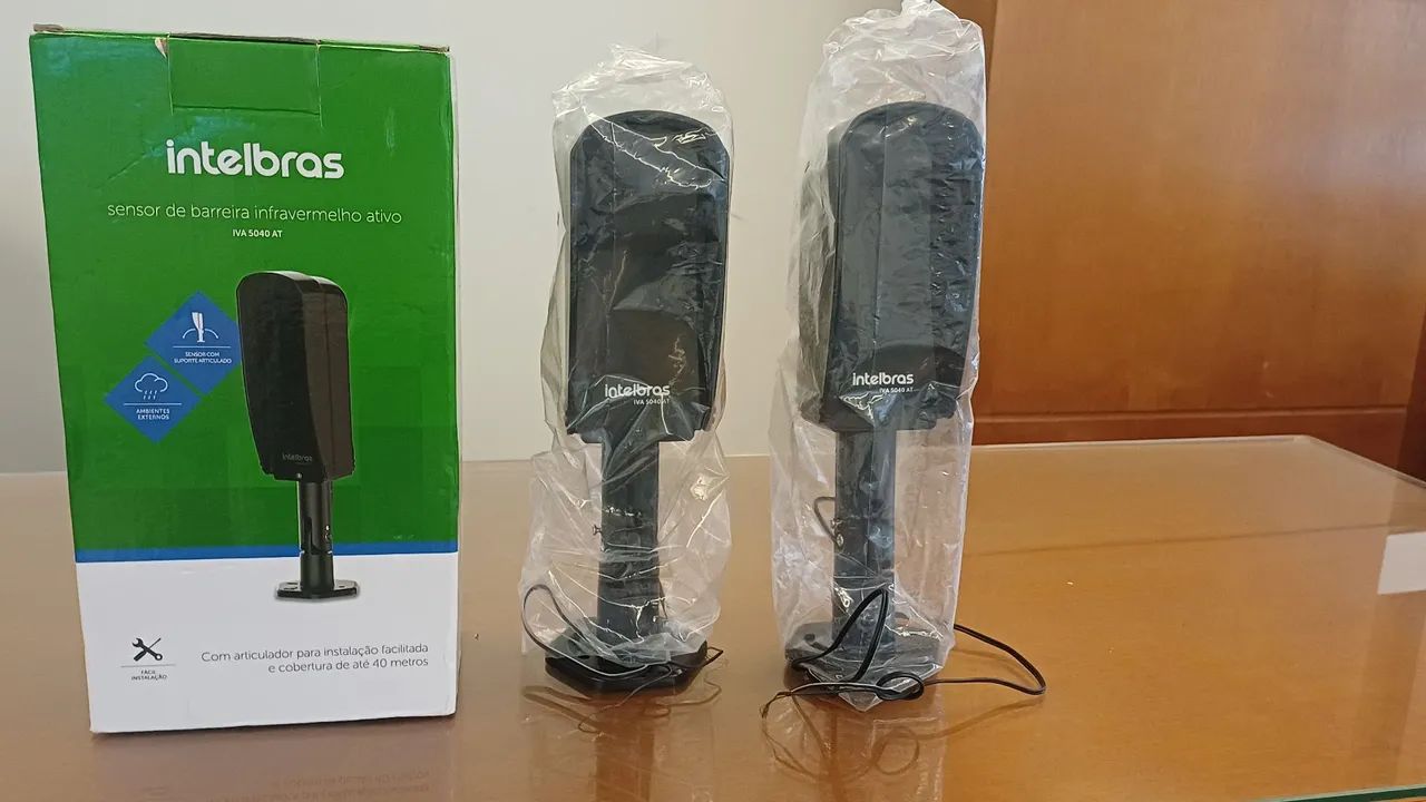2 sensores de barreira Intelbras Iva 5040
