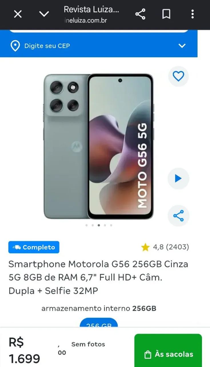 Celular moto g 56 top memória 256 - Foto 5