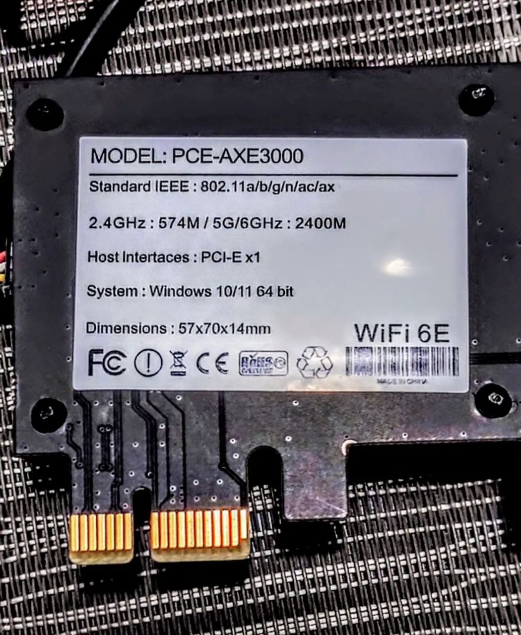 Placa wi-fi 6e pcie axe3000 fênvi 2.4 5 6ghz - Foto 4