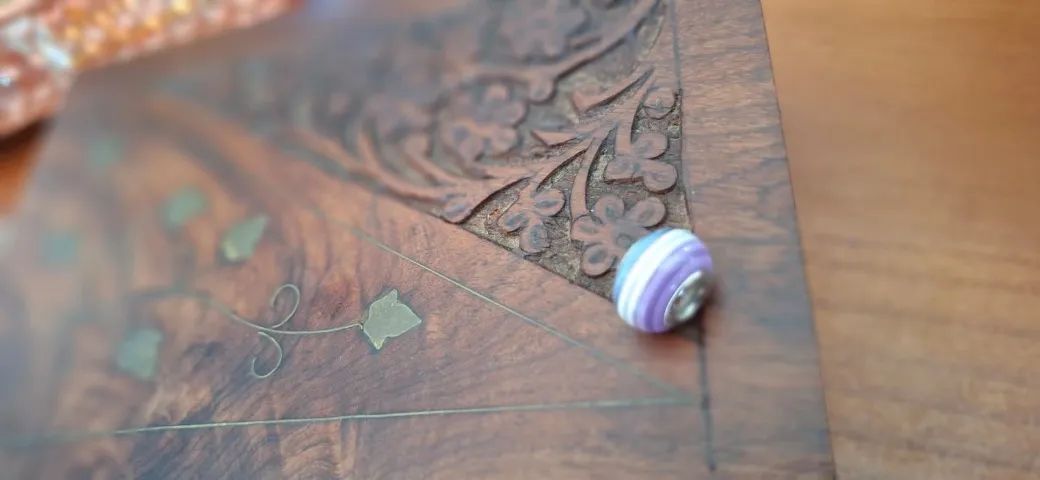 Berloque / Charm Processo Murano -  Azul e Lilás - Compatível  Pandora - Foto 3