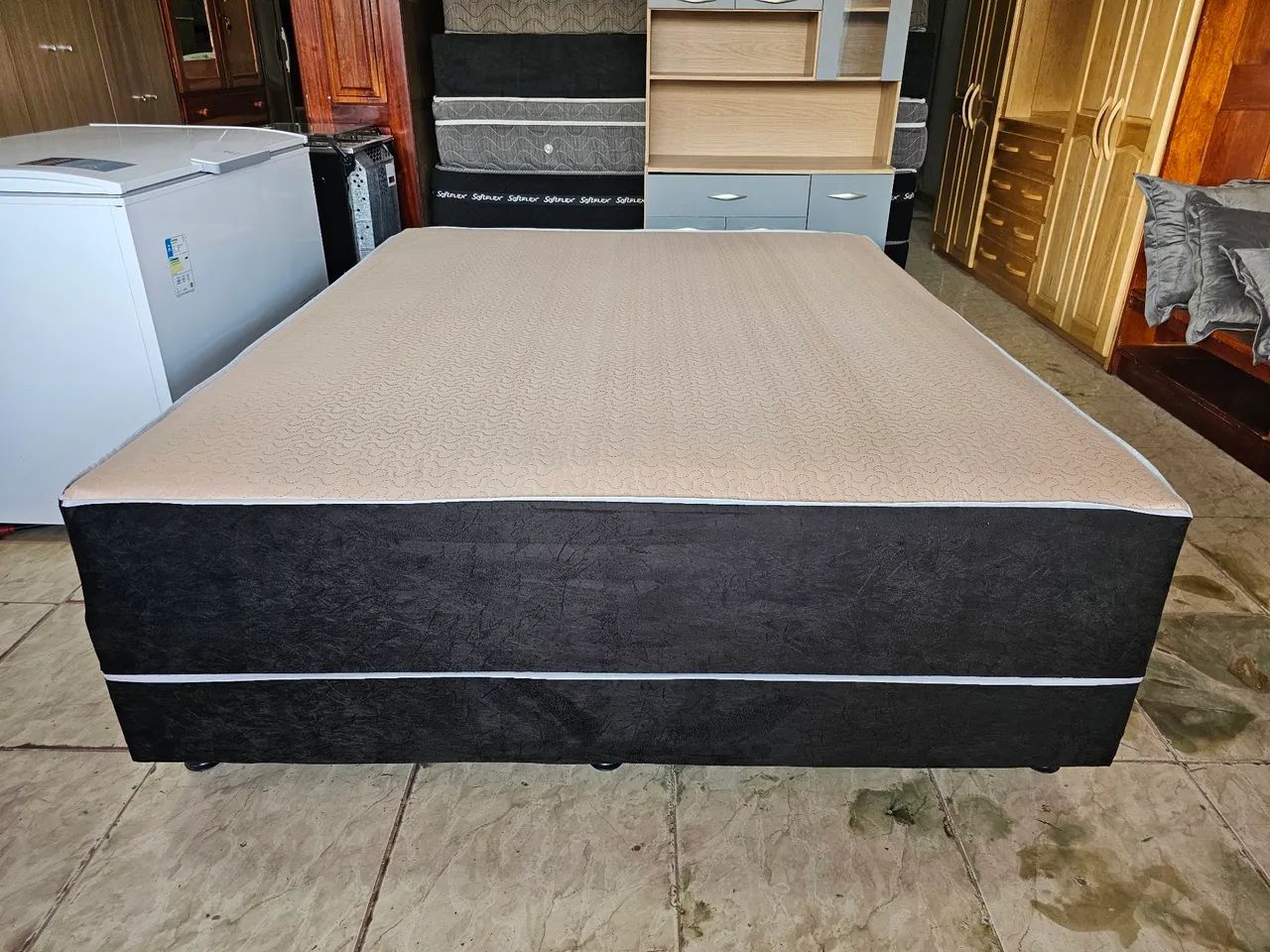 Cama queen unibox nova Molas ensacada  - Foto 4