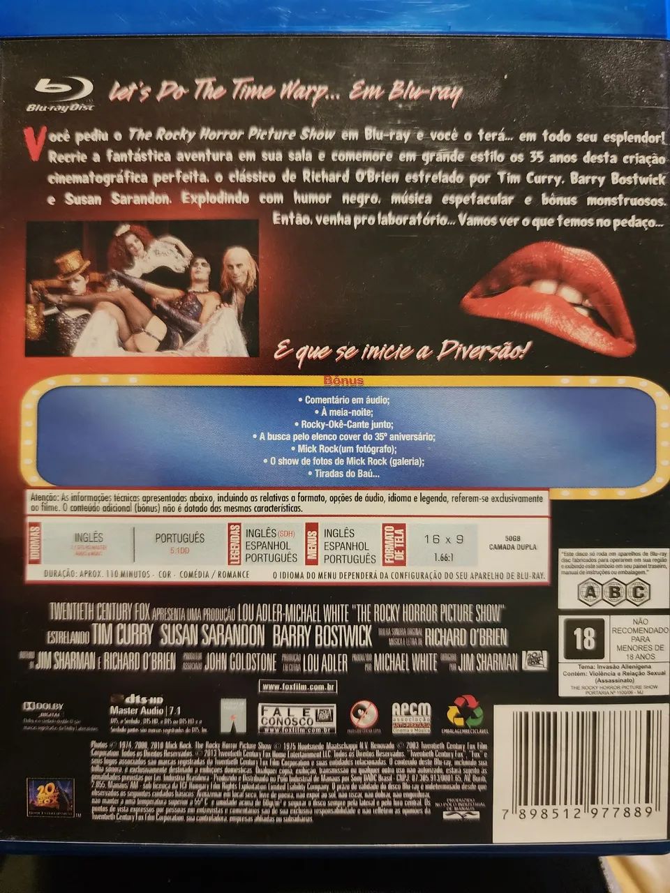 Blu Ray The Rocky Horror Picture Show original dublado - CDs, DVDs