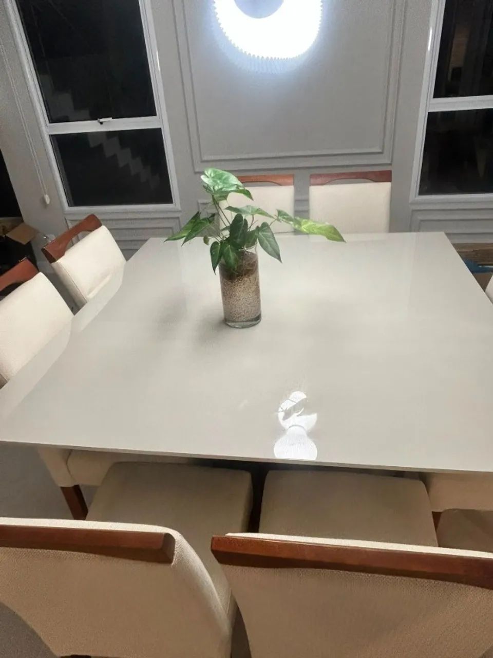 Mesa de jantar quadrada com 8 cadeiras - Foto 2