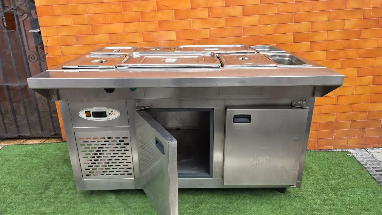 Balcao refrigerado codimentadora quente frio  - Foto 4