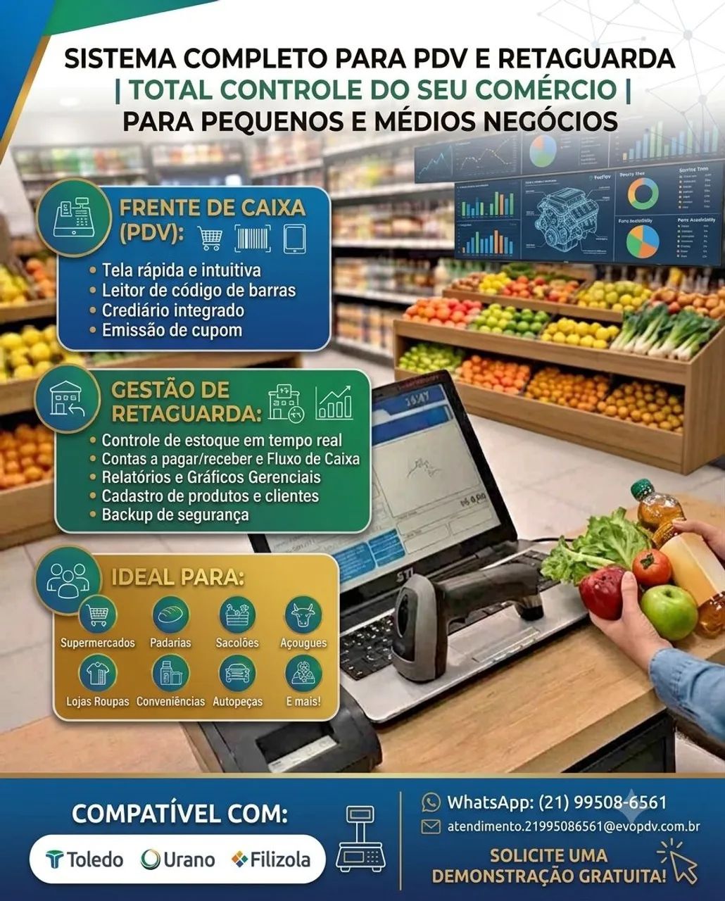 O seu comércio merece a agilidade de um grande supermercado! ?