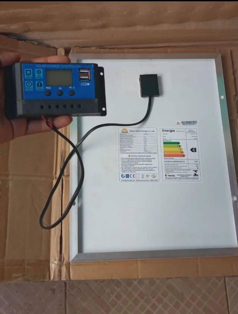 Placa solar 20w 12v painel fotovoltaico - Foto 2