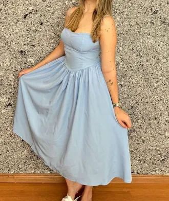 Vestido Azul-bebê (P) - SHEIN - Foto 2