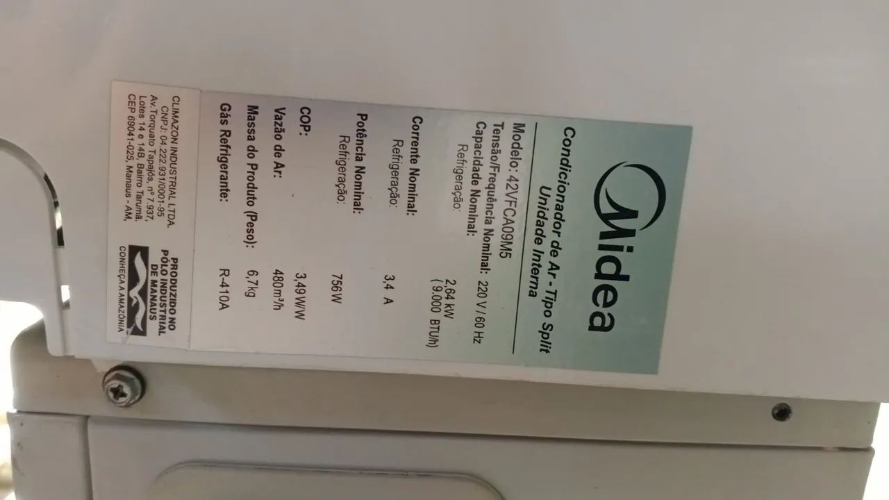 Ar condicionado Midea de 9 mil btus - Foto 3