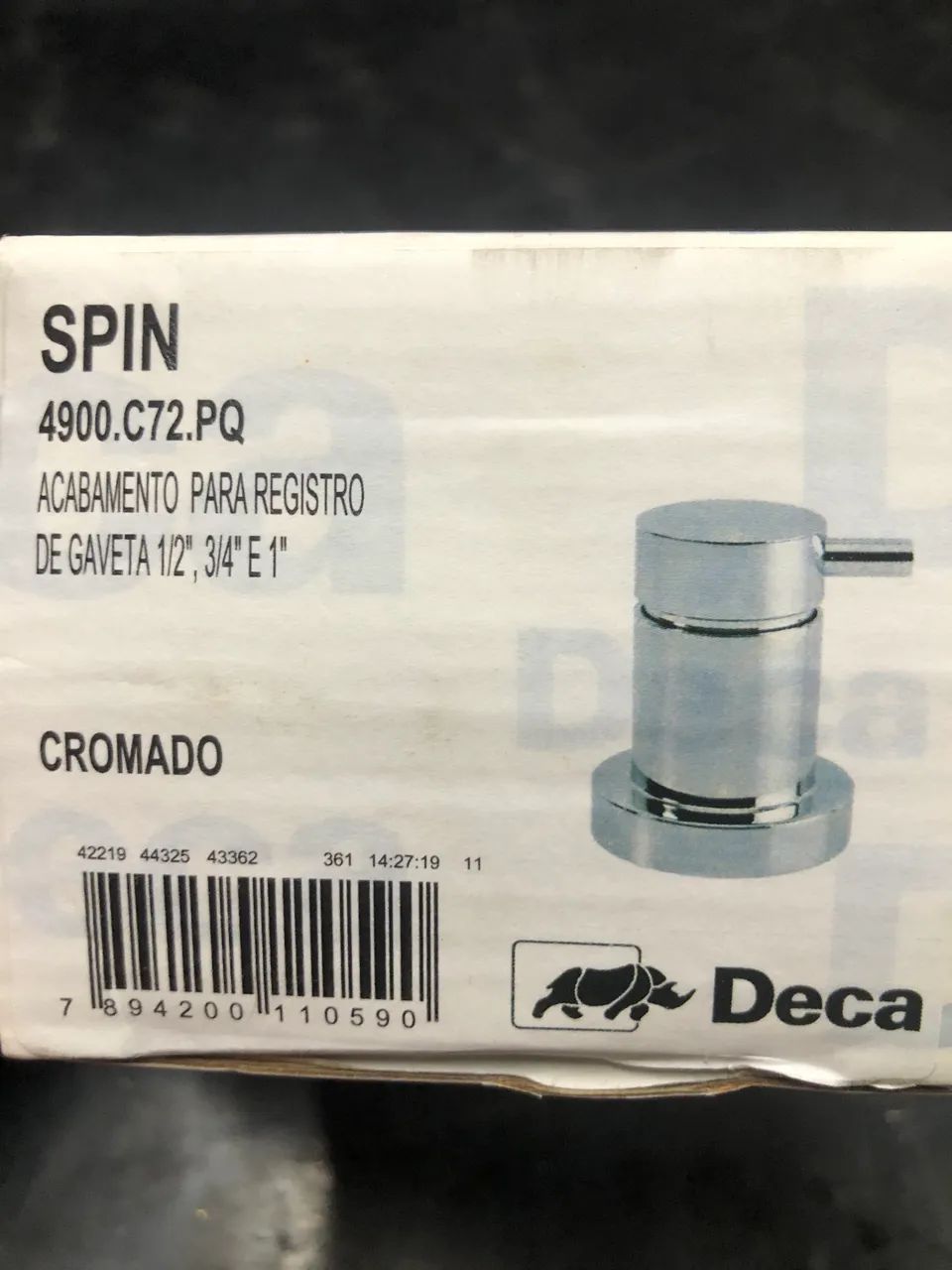 Acabamento seca para registros de 1/2 3/4 e 1 polegada