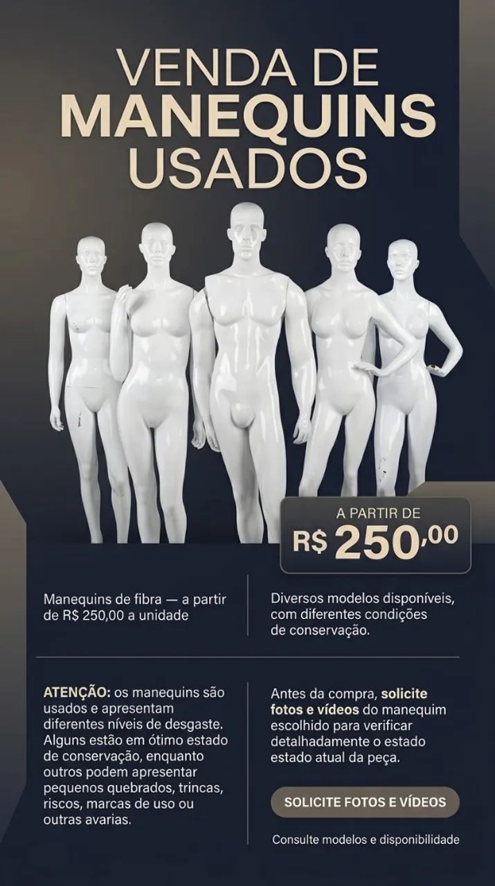 Manequim em fibra