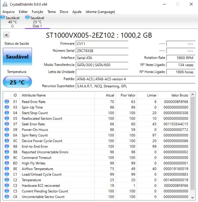 HD Seagate Skyhawk Surveilance 1 Tb - Foto 4