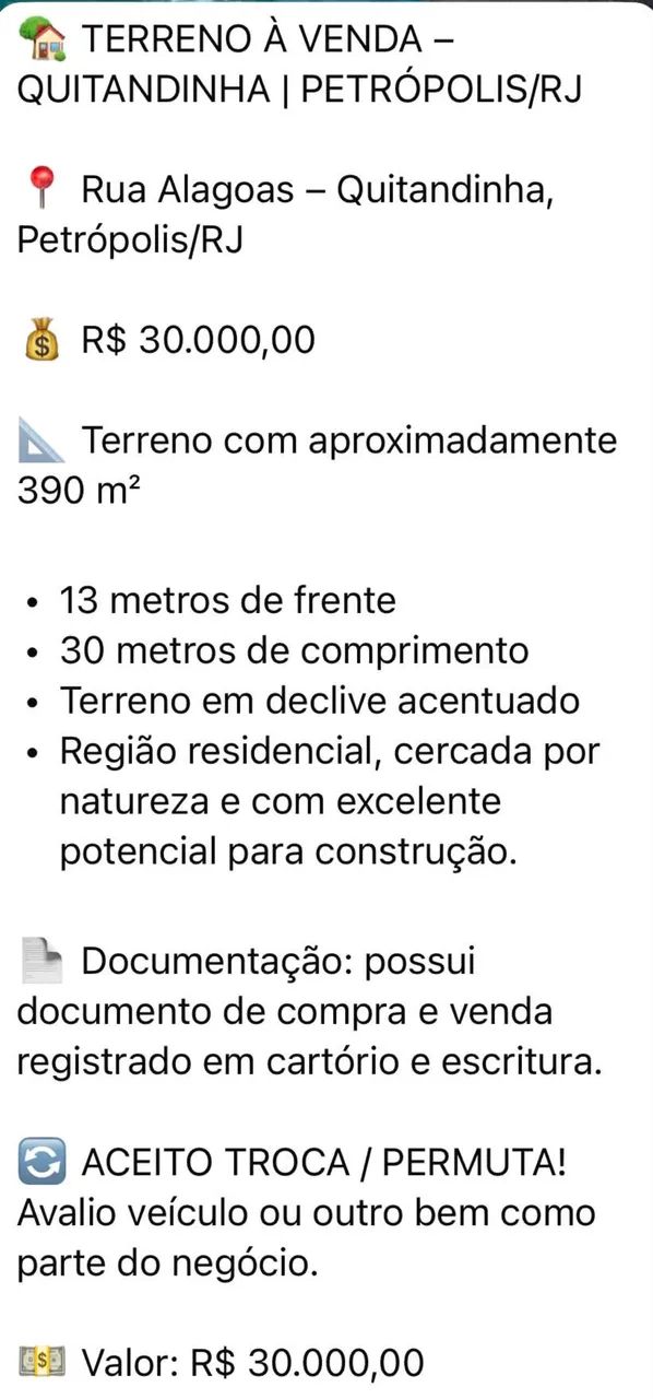 Terreno beira de rua Quitandinha  - Foto 2