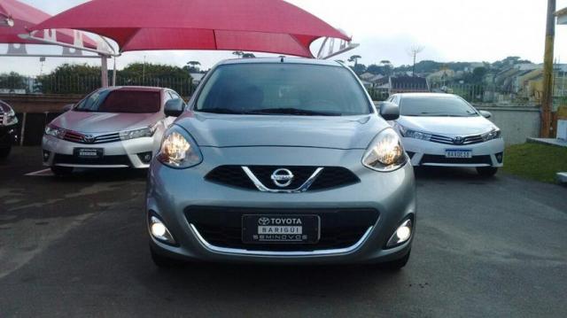 NISSAN MARCH SL 1.6 16V FLEXSTART Cinza 2015/2016 - Foto 8