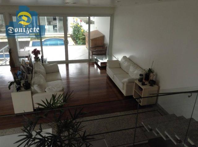 Sobrado com 3 dormitórios à venda, 384 m² por r$ 3.800.000,01 - jardim - santo andré/sp