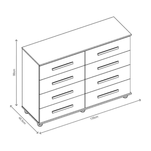 Cômoda apolo 8 gavetas - novo - temos crediário  - Foto 2