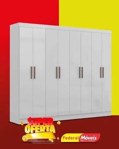 Guarda Roupa 8 Portas 4 Gavetas 100% MDF Direto da Fabrica Promoção