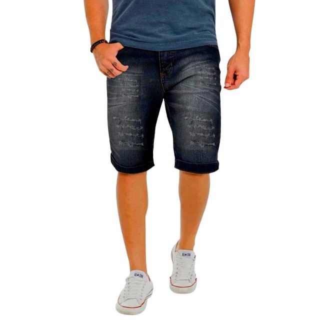 Bermuda jeans 2024 masculina promoção