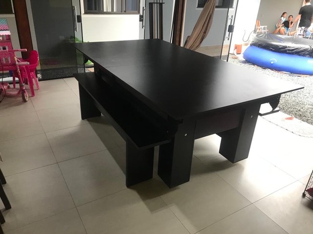 Mesa de Bilhar 2,30 x 1,30 Preta Tecido Vermelho64254013799171123