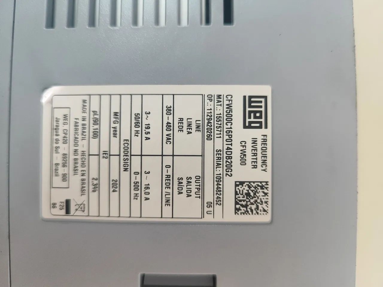  Inversor de frequência Weg CFW 500 novo. - Foto 2