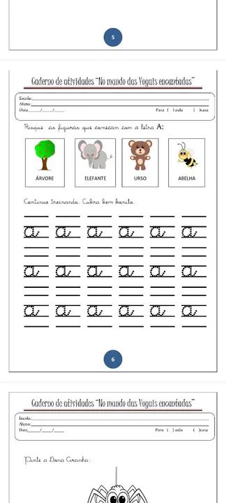 Caderno de atividades - No mundo das Vogais encantadas para imprimir. - Foto 2