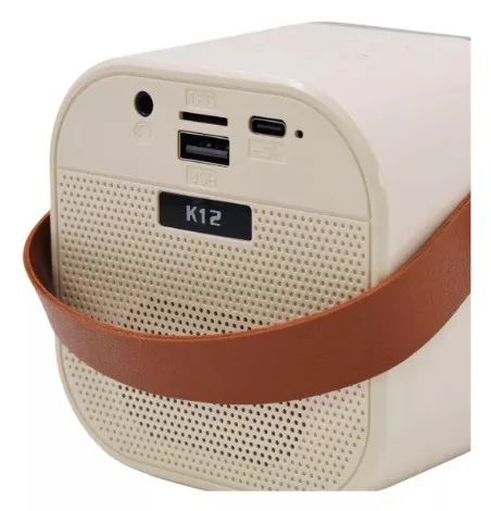 CAIXA DE SOM BLUTOOTH 6W K12+2 COM 2 MICROFONES KARAOKÊ - ORIGINAL - Foto 3