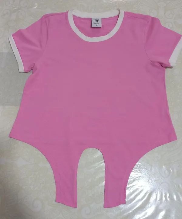 Baby look cropped tam M rosa  - Foto 5