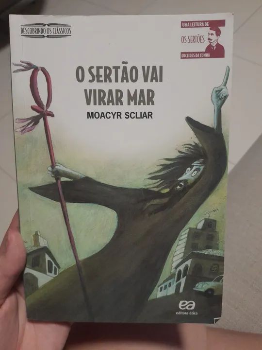 livro paradidatico o sertão vai vira mar semi novo