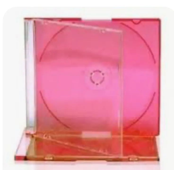 20 CD BOX SLIM VERMELHO (CAPA ACRÍLICA DE CD/DVD)