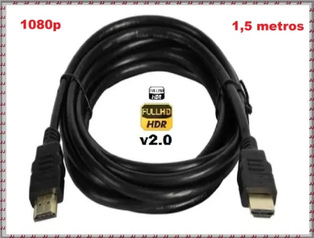 Cabo Hdmi 1.5 metros - compatível com v2.0 Full Hdr 1080p