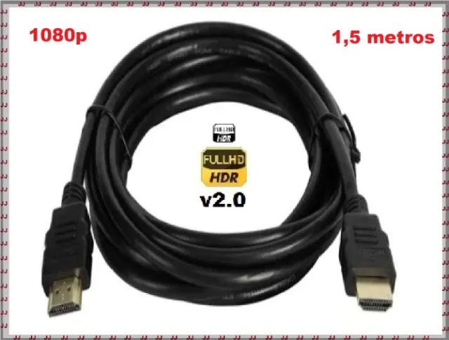 Cabo Hdmi 1.5 metros - compatível com v2.0 Full Hdr 1080p