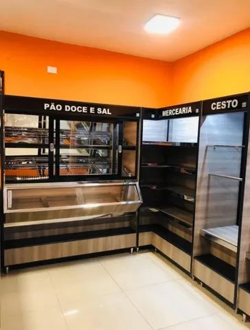 Montagem comercial balcão para padaria Vasca Pão Doce E Sal, Cesto E Mercearia. - Foto 2