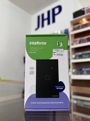 Interruptor Inteligente Intelbras Izy Preto Smart Touch 1 Tecla | Novo | Loja Curitiba 