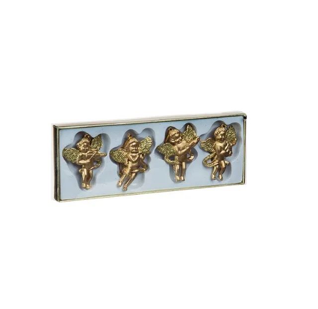 Pendentes Anjos Com 4 8x5cm Zf4969