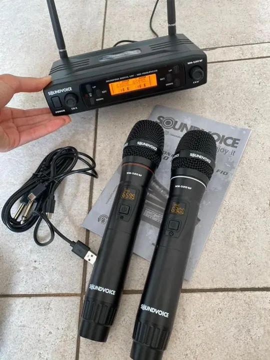 Microfone Soundvoice Duplo sem fio  - Foto 2