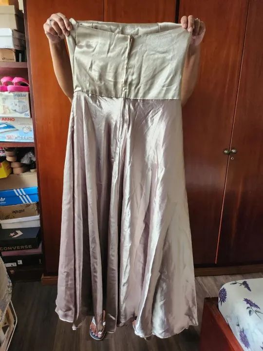 Vestido de cetim de festa  - Foto 3
