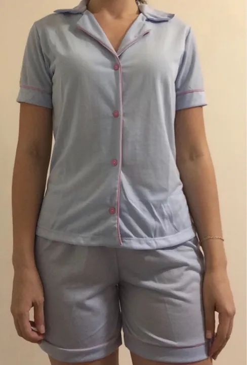 Pijama americano, lindo e confortável, para gestantes, amamentação, com botões  - Foto 3