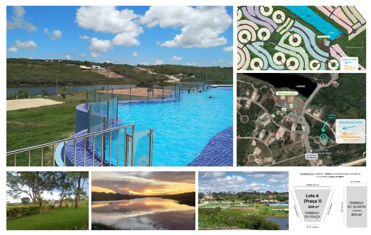 Terreno de 809m² no Cond. Lagoa do Mato