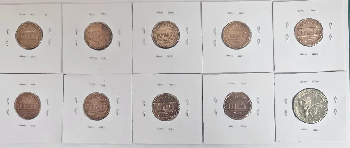 Conjunto Moedas EUA - One Cent - Quarter Dollar - Vários Anos. - Foto 2