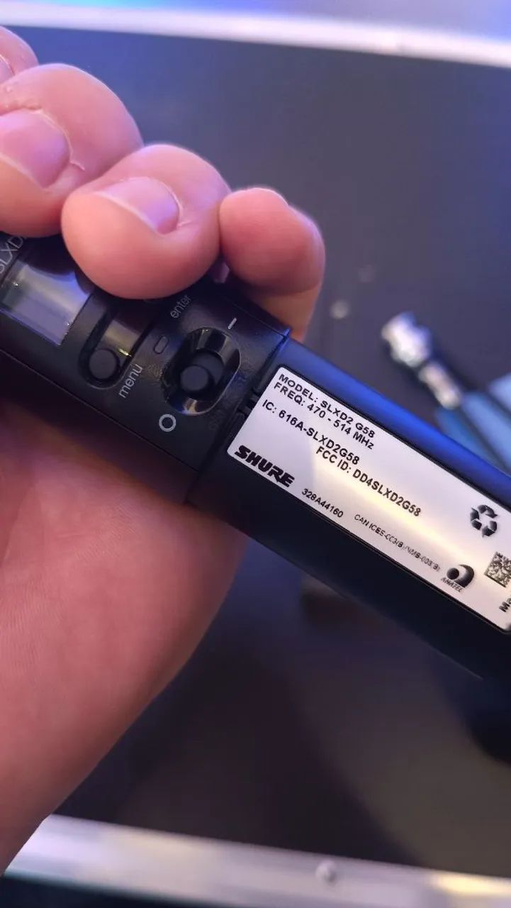 Microfone Original Shure SLXD24/SM58 G58 Sistema Sem Fio Digital Profissional  - Foto 5