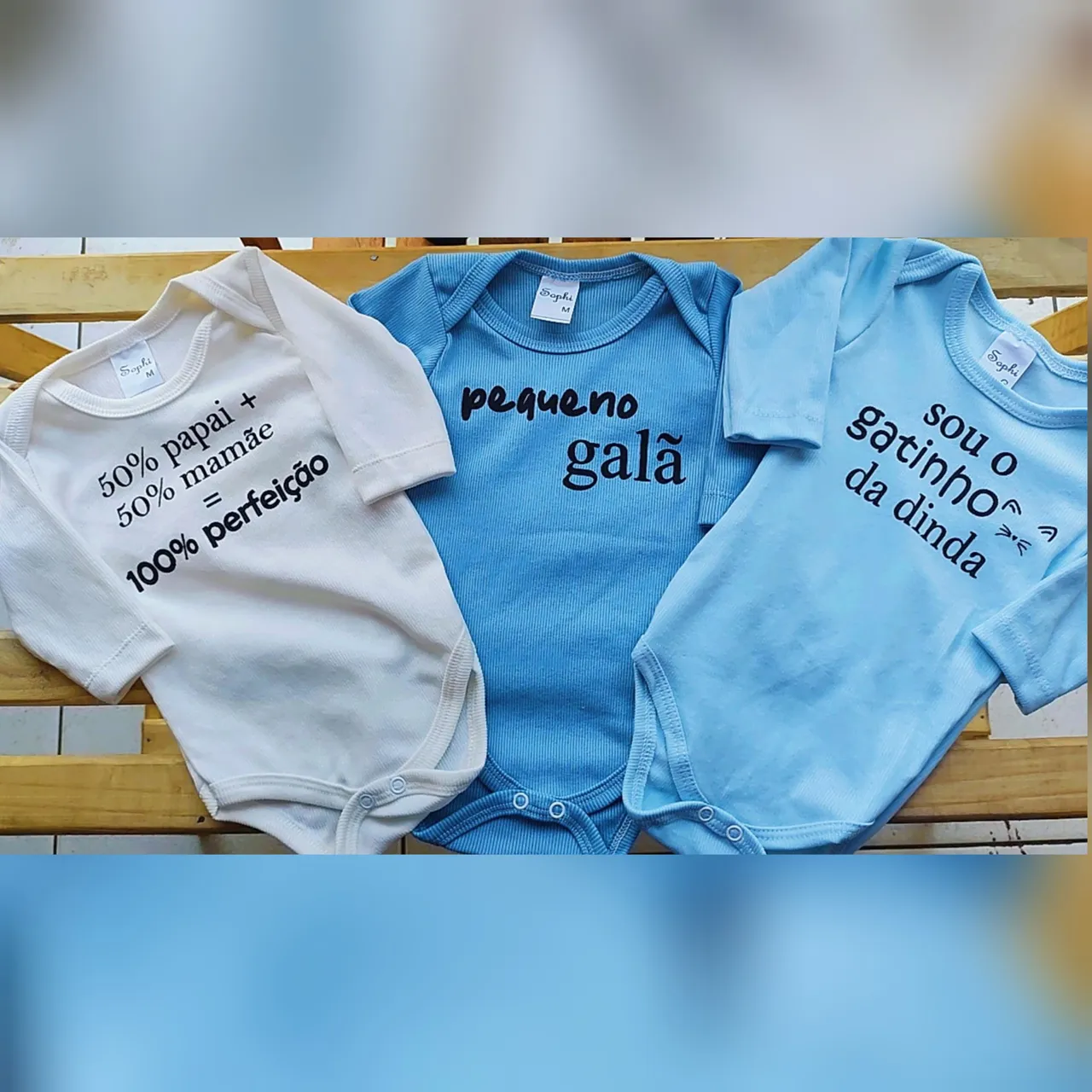Body para bebê com frase apenas R$ 9,50