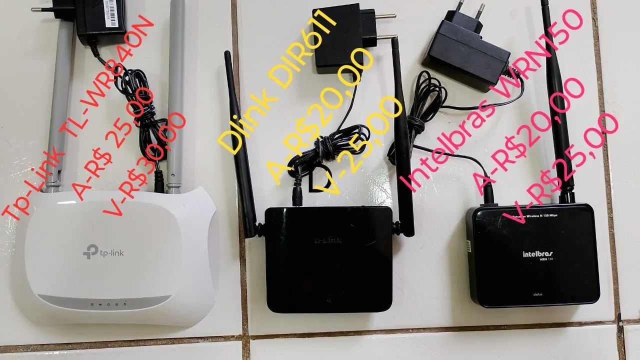 ONU GPON e roteadores wi-fi, para internet 