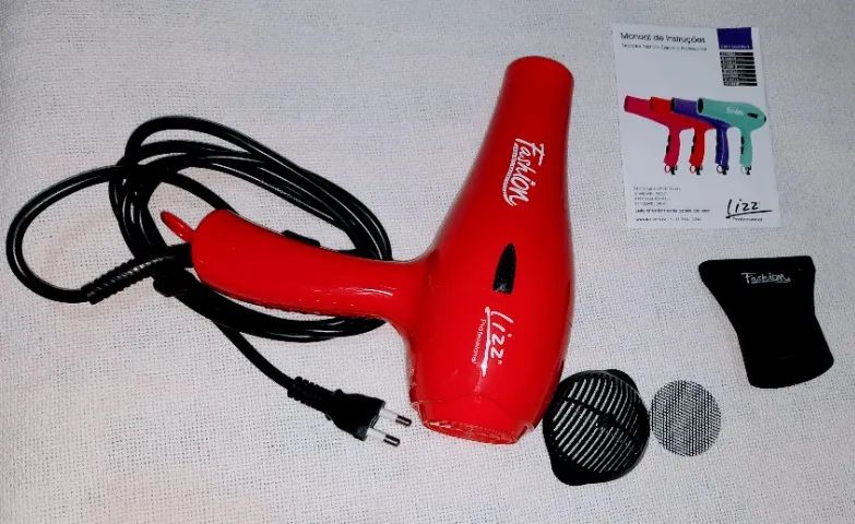 Secador de cabelo Profissional Lizz Fashion 2000W Red Forte Novo Sem Uso - Foto 3