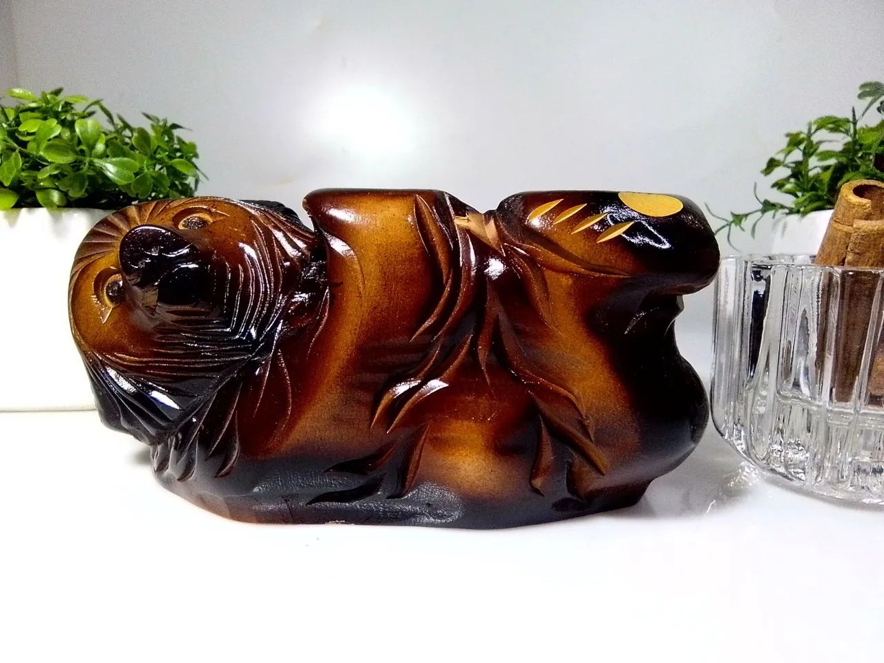 Antiga Escultura em Madeira - Kibori Kuma - Foto 2